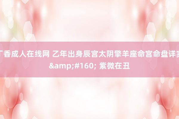 丁香成人在线网 乙年出身辰宫太阴擎羊座命宫命盘详实  紫微在丑
